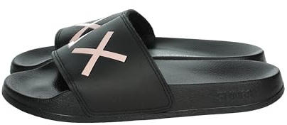 SUN68 Damen Slippers Logo Sandal, Nero, 41 EU