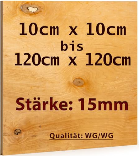 Sperrholz-Platte 80x30 cm | Stärke: 15mm | Multiplex Zuschnitt | Hochwertige Qualität - ideal und günstig außerhalb des Sichtbereichs | Basteln, Modellbau & DIY Holzarbeiten