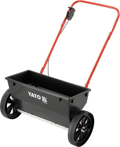 TOOLTRADERS Saatgut & Dünger Handstreuwagen 25 L Sand Salzstreuer – 50 cm Arbeitsbreite, 25 cm Räder für Rasen & Garten