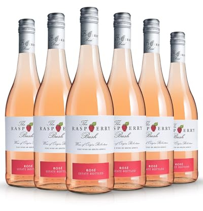 The Raspberry Bush Rosé Wine (Case of 6) South Africa, Pinotage Grape, 12% ABV