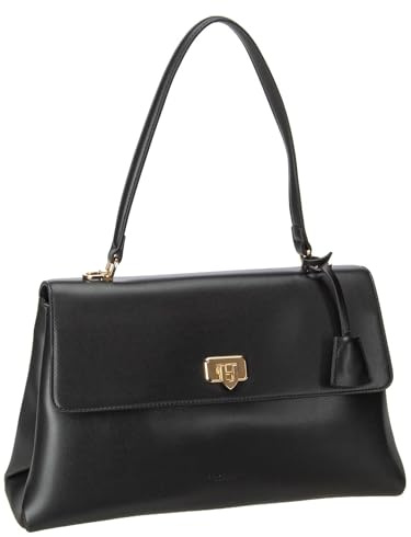 SEIDENFELT MANUFAKTUR Schultertasche Umhängetasche Lilla Edet Office Bag Black schwarz