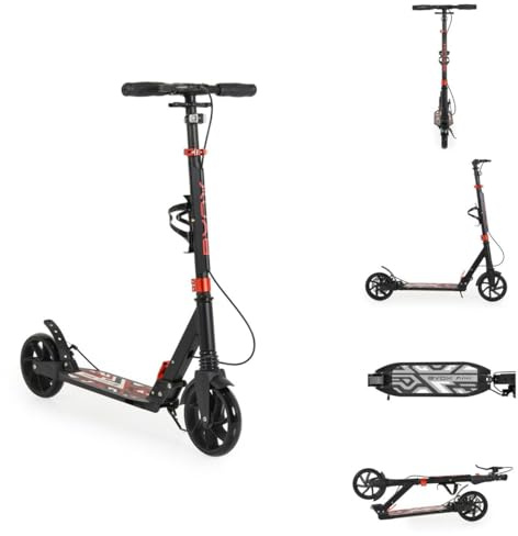 Byox Kinderroller Plexus klappbar Bremse Stoßdämpfer Flaschenhalter bis 100 kg Black