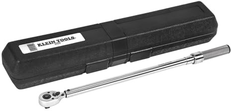 Klein Tools 57010 1/2 Zoll Vierkantantrieb Drehmomentschlüssel, mikroverstellbarer Ratschenkopf, 30 bis 250 Fuß Pfund