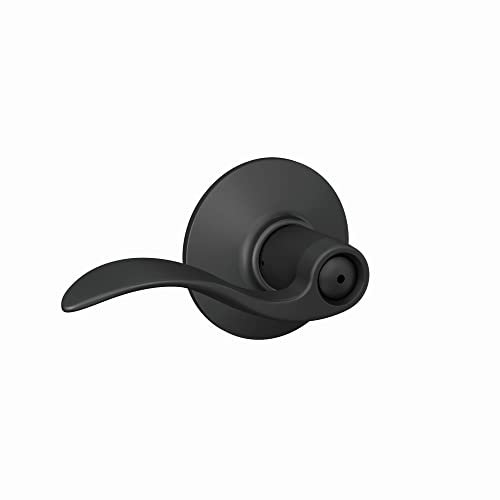 SCHLAGE F40ACC622 Privacy, Matte Black F40 Acc 622 Accent Door Lever, Bed & Bath Lock