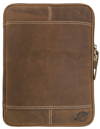 Shalimar Universal Vintage iPad Tasche/Sleeve/Hülle/Case aus geöltem Leder für iPad 1/2/3 oder Samsung Galaxy Tab 10.1/n, Farbe:Natural Buckskin, 28.4 x 21.2 x 4 cm