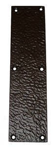 OriginalForgery Rustic Style Door Finger Plate in Black Cast Iron