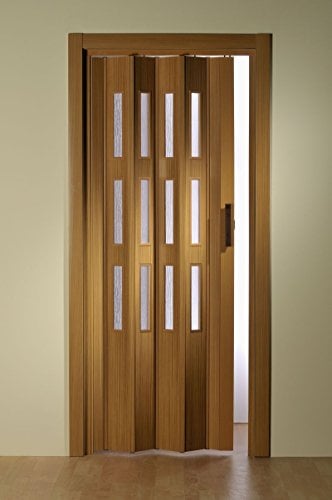 Falttür Buche mit 3 Fenster 88,5x202 cm doppelwandig