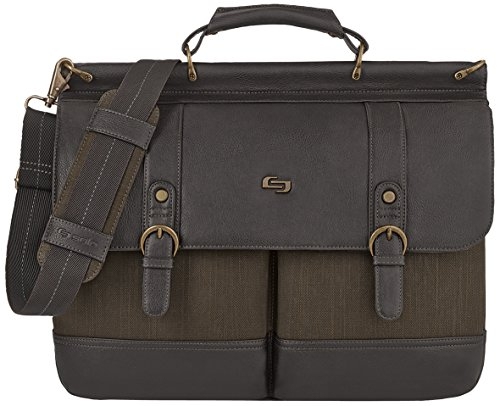 Solo Executive Aktentasche mit gepolstertem Fach für Laptops bis 15.6-inches, braun (exe336–3) braun Espresso for 15.6 / 40cm Laptops