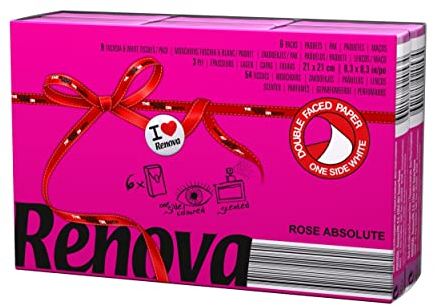 Renova Pañuelos de bolsillo Red Label Rosa aroma Rosas - 6 paquetitos