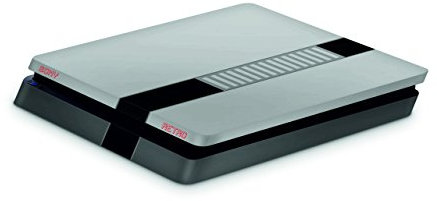 Skins4u Skin Designfolie Aufkleber kompatibel mit Playstation 4 Slim PS4 Retro