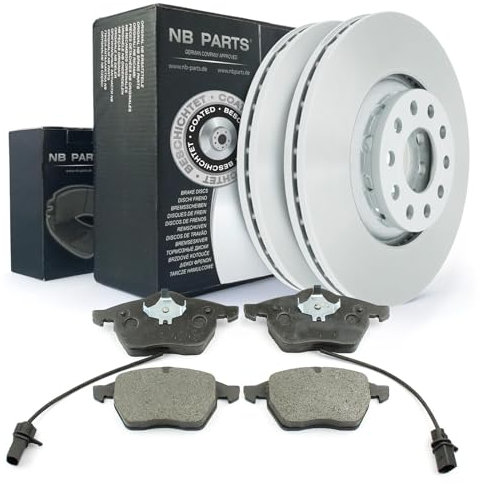NB PARTS Bremsscheiben + Bremsbeläge vorne 312mm passend für Audi A4 B6 B7 A6 C5 Seat Exeo Skoda