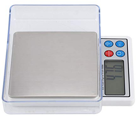Elektronische Waage, Mini Digitalwaage Küchenwaage 2KG / 0.1g Taschenwaage Tragbare Elektronische Balancen Taschen Skala hohe Präzision für das Messen, für Küche, Nahrung, Schmuck