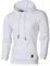 Xmiral Herren Sweatshirt Top Herbst Langarm Plaid Hoodie Mit Kapuze T-Shirt Outwear(XXL,Weiß)