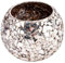 Teelichthalter Kugel Mosaik-Design Glas 7x8x8cm go