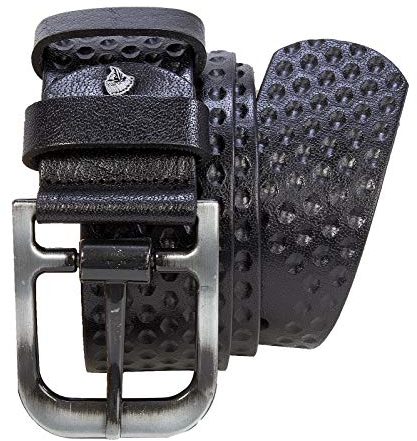 Rock Creek Herren Gürtel Ledergürtel Casual-Style Echt Leder Männer Gürtel Leder Gürtel Jeansgürtel Herrengürtel G-004 Schwarz 115