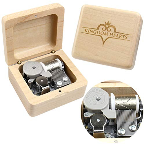 Sinzyo Kingdom Hearts Vintage Holz mechanische Spieluhr Geburtstag Geschenk Weihnachten Valentinstag (Schachtel aus Ahornholz)