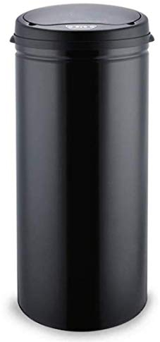 JLDN 13Gallon / 50L sin tocarlo Cubo de Basura Automático, Inteligente Cubo de Basura con Tapa Sensor de Movimiento Cubo De Reciclaje Cierre Suave Papelera Aislar el Olor,Black