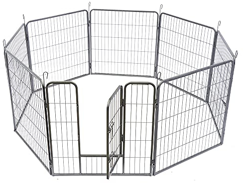 zooprinz erstklassiges Freilaufgehege (Hundezaun) Dog Run - ideal für Welpen und große Hunde - Besonders stabiles Gitter - perfekt für drinnen und draußen - 4 Modelle zur Wahl, 100 cm