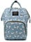 Lazeny Baby Wickelrucksack Wickeltasche Rucksack Multifunktional Mutter Babytasche Mama Reisetasche Große Kapazität Rucksack Unisex Baby Flaschen Tasche Reise Backapack (Blau Alpaka)