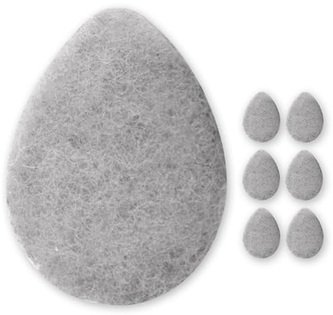 KOL 6 Charcoal Infused Fibers Exfoliating Facial Cleansing Pads, Facial Sponge for Daily Deep Cleansing and Regular Exfoliating and Removing Dead Skin, Dirt & Makeup (6 Pack)