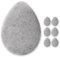 KOL 6 Charcoal Infused Fibers Exfoliating Facial Cleansing Pads, Facial Sponge for Daily Deep Cleansing and Regular Exfoliating and Removing Dead Skin, Dirt & Makeup (6 Pack)