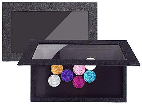 Empty Magnetic Eyeshadow Makeup Palette Black Large Blush Powder Makeup Organizer Empty Eyeshadow Tray Holder Cosmetics Storage Box for DIY