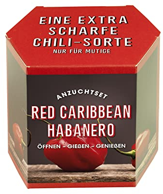 Resetea ANZUCHTSET RED CARIBBEAN HABANERO, Eine extra scharfe Chili-Sorte (nur für Mutige)