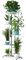 LINZINAR 5 Tier 6 Potted Metal Plant Stand Indoor Outdoor Planter Display Shelf for Patio Garden Corner Balcony Living Room (White Iron)