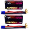 CNHL 2S Shorty Lipo Battery Pack 5200mAh 120C 7.6V Lipo Battery Hard Case with EC3 Plug for RC Car, RC Airplane/Truck, 1/8 1/10 RC Vehicles （2 Packs）