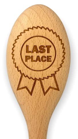 Novelty Last Place Wooden Spoon Trophy Gift Loser Booby Prize