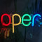 Uonlytech LED Open Sign Decorative Lights Neon Open Sign Battery Operated Lamp Open Signs For Business Led Open Neon Sign Light LED Neon LED Neon Light
