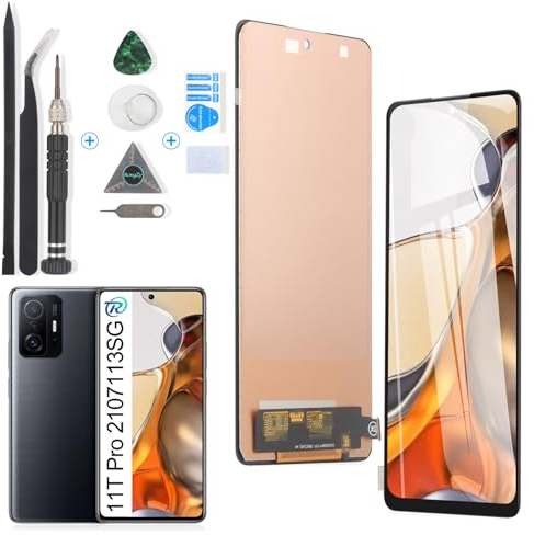 LCD Schermo per Xiaomi 11T PRO 2107113SG di Ricambio Display Touch Screen Digitizer Parti di Riparazione per Xiaomi 11T PRO 5G LCD Display con Strumenti(6.67,Nero)