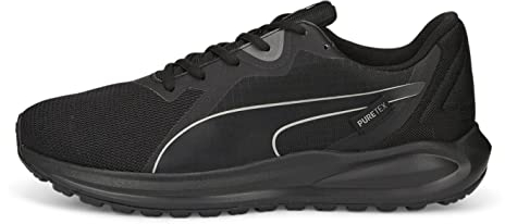 PUMA Unisex Twitch Runner PTX Straßen-Laufschuh, Schwarz Weiß, 42 EU