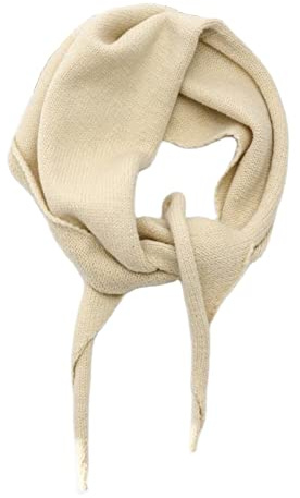 Yizelli 110x32cm Dreiecksmuster Strickschal für Frauen Einfarbig Herbst Winter Warm Schal