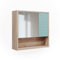 Vicco Badspiegelschrank Agasta, Badezimmerspiegel, Mintgrün/Sonoma, 54 x 53 cm