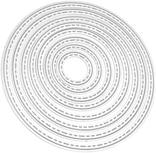 8 runde Stanzformen für Kartenherstellung, Stanzformen für Bastelarbeiten, Scrapbooking, Fotoalbum, dekorative Prägepapier-Stanzformen für Kartenherstellung, Vorlage