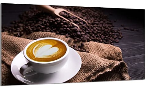 DarHaus Piastra di copertura 90 x 52 cm copertura piano cottura a induzione universale in ceramica per piatti da cucina paraspruzzi tagliere in vetro temperato, decorazione, Caffettiera