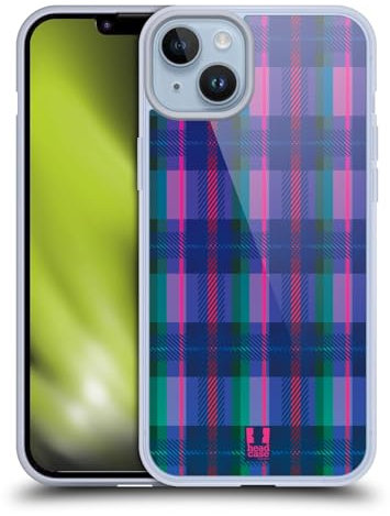 Head Case Designs Rosa Und Blau Flannel Fridays Gelhülle [Militärischer Schutzgrad] Kompatibel Mit Apple iPhone 14 Plus Und Kompatibel Mit MagSafe