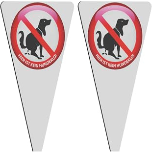 SCHILDER Systeme Steckschild Kein Hundeklo Schild, Hinweisschild - Verbundplatte 3 mm, weiß, 175 x 290 mm, UV-Druck + UV-Schutzlack glänzend, Ecken gerundet (2 Stk.)