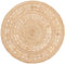 Gifiie Jute Teppich, handgewebt aus 100% Jute – ideal für Wohnzimmer, Schlafzimmer und Flur, perfekt als dekoratives. (Natur-2, 180CM)