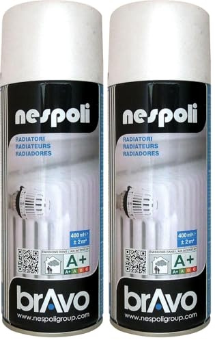 Nespoli Aérosol spécial radiateur blanc satiné 400 ml, (Confezione da 2)