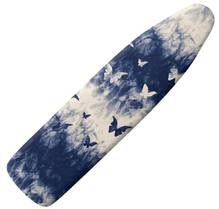 Poceacles Bügelbrettbezug und Polster für Bügelbrettbezug in Standardgröße, waschbarer Bügelbrettbezug mit elastischen Kantenverschlüssen, fleckenresistenter Bügelbezug im Vintage-Stil