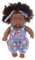 New Born Baby Puppe Schwarze Puppe 12 Zoll Lebensechten Reborn Baby Babypuppe Afrikanische Puppe Mit Lockigem Haar Puppenspielzeug Babypuppen Im Kleid für Kinder Mode Spielpuppe Kinder Mädchen