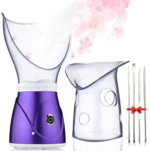 Apstour FS 60 Purple Sauna facial, vaporisateur facial pour les soins cosmétiques du visage, ouvre les pores et hydrate, vapeur bienfaisante, convient aussi pour l'aromathérapie et l'inhalation
