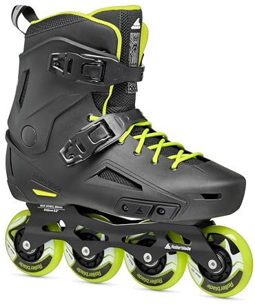 Rollerblade Lightning, Inline Skates für Männer, Urban Inliner, Schwarz/Gelb, 43/44