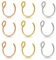 9 Stück Fake Nasenpiercing Ring Attrappe Gefälschter Fake Septum Hoop Edelstahl Fake Nasenring Piercing für Künstliche Lippen Septum Nasenring Fakes Set Nicht Perforierter Lippenring Fake Nose Ring