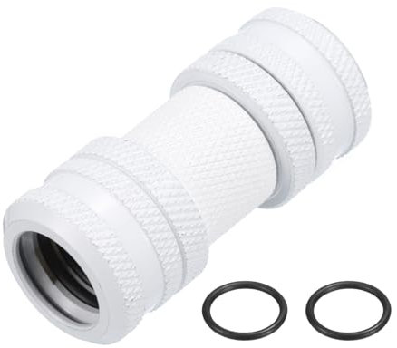 QUARKZMAN Rohradapter Fitting Gerader Rohrverbinder Adapter Fitting 7/8 für OD 14mm Computer-Wasserkühlsystemrohr Weiß 1 Stück