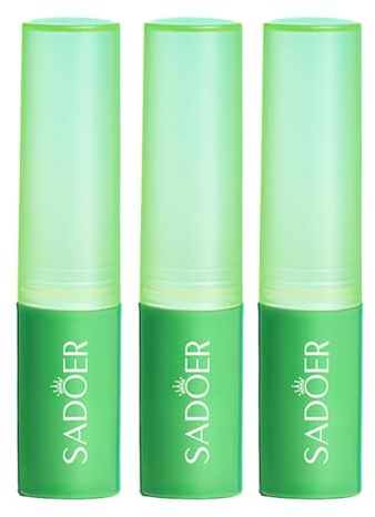 Lippenbalsam 3er-Set Aloe Vera Lippenbalsam farbloser Lippenstift Lippenbalsam feuchtigkeitsspendender Lipgloss langanhaltendes nahrhaftes Lippen-Make-up Aloe Vera Balsam Lippenpflege