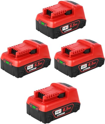 18v Battery 4Pack Replacement for Milwaukee M18 Battery 6.5Ah,High-Capacity Batteries Compaitble with Milwaukee Tools and Charger,2024 Version/New Patented