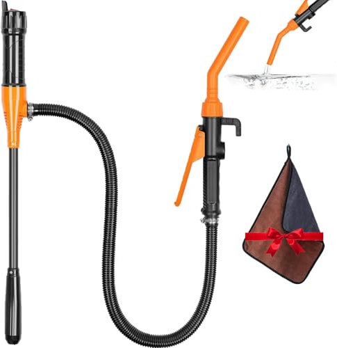 Tragbare Akkupumpe, elektrische batteriebetriebene Benzinpumpe mit 3 Fuß Schlauch, 2,4 Gpm, Mehrzweck-Hand-Kraftstofftransferpumpe, Siphonpumpe für Benzin, Wasser, Kraftstoff (ohne Akku)